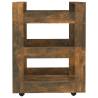 Kitchen Trolley Smoked Oak - 60x45x80 cm for Easy Storage