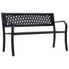 Garden Bench 125 cm Black Steel Colour black Size 125 cm Quantity in Package 1 Model diamond 