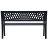 Quality Black Steel Garden Bench - 125 cm | Hipo Market