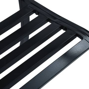 Quality Black Steel Garden Bench - 125 cm | Hipo Market