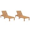 Sun Loungers 2 pcs Solid Wood Teak | Relax in Style