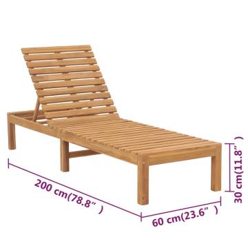 Sun Loungers 2 pcs Solid Wood Teak | Relax in Style