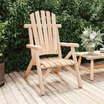 Solid Wood Spruce Garden Chair - Perfect for Outdoor Leisure