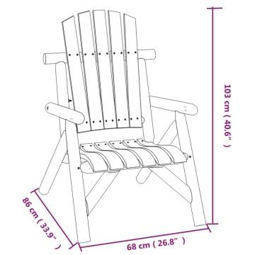 Solid Wood Spruce Garden Chair - Perfect for Outdoor Leisure