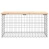 Gabion Design Garden Bench - Solid Pine 83x44x42 cm