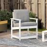 Garden Chair White 62x55x77 cm - Solid Pine Wood