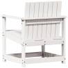 Garden Chair White 62x55x77 cm - Solid Pine Wood