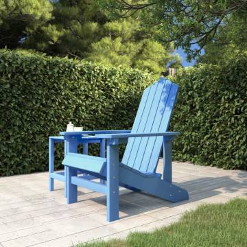 Garden Adirondack Chair HDPE Aqua Blue - Durable & Comfortable