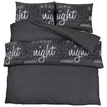 Duvet Cover Set Black 140x200 cm - 100% Cotton | HipoMarket