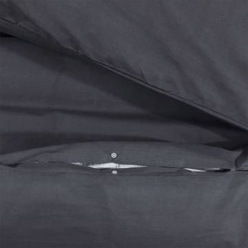 Black Duvet Cover Set 220x240 cm Cotton | Hipomarket