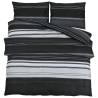 Elegant Black and White Duvet Cover Set - 260x220 cm Cotton