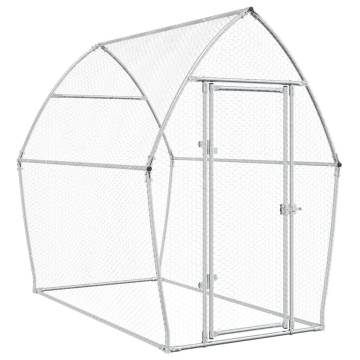 Spacious Galvanised Steel Chicken Cage - 200x105x182 cm