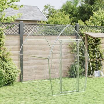 Spacious Galvanised Steel Chicken Cage - 200x105x182 cm