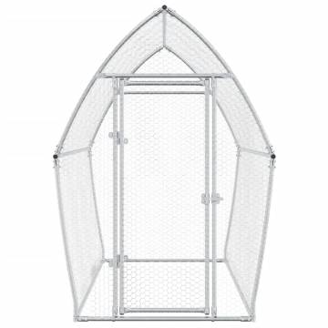 Spacious Galvanised Steel Chicken Cage - 200x105x182 cm