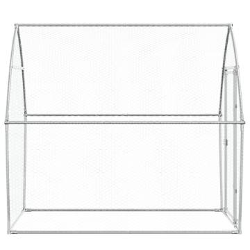 Spacious Galvanised Steel Chicken Cage - 200x105x182 cm