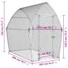 Spacious Galvanised Steel Chicken Cage - 200x105x182 cm