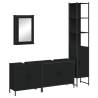 4 Piece Bathroom Furniture Set | Black Engineered Wood