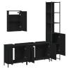 4 Piece Bathroom Furniture Set | Black Engineered Wood