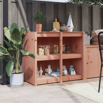 Outdoor Kitchen Cabinet - Solid Douglas Wood | Hipomarket UK