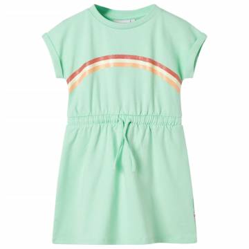 Kids' Dress with Drawstring - Bright Green 128 | HipoMarket