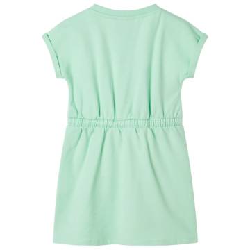 Kids' Dress with Drawstring - Bright Green 128 | HipoMarket