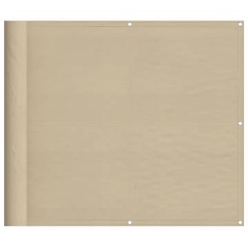 Balcony Screen Beige 90x800 cm | 100% Polyester Oxford