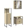 3 Piece Bathroom Cabinet Set in Sonoma Oak - Stylish & Practical