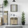 3 Piece Bathroom Cabinet Set in Sonoma Oak - Stylish & Practical