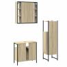 3 Piece Bathroom Cabinet Set in Sonoma Oak - Stylish & Practical