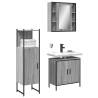 3 Piece Bathroom Cabinet Set Grey Sonoma Engineered Wood Colour grey sonoma Number of 1 Number of Pieces 