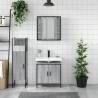 3 Piece Bathroom Cabinet Set - Grey Sonoma Wood | HipoMarket