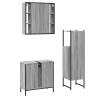 3 Piece Bathroom Cabinet Set - Grey Sonoma Wood | HipoMarket