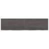 Dark Brown Solid Wood Bathroom Countertop - 120x30 cm