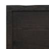 Dark Brown Wooden Bathroom Countertop - Solid Oak 60x60 cm