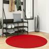 Rug OVIEDO Short Pile Red Ø 120 cm Colour red Size Ø 120 cm 