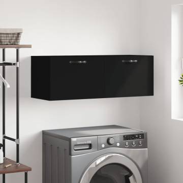 Black Wall Cabinet 100x36.5x35 cm - Stylish Storage Solution