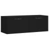 Black Wall Cabinet 100x36.5x35 cm - Stylish Storage Solution