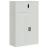 Stylish Light Grey File Cabinet - 90x40x145 cm Steel