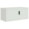 Stylish Light Grey File Cabinet - 90x40x145 cm Steel