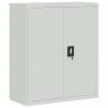 Stylish Light Grey File Cabinet - 90x40x145 cm Steel