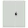 Stylish Light Grey File Cabinet - 90x40x145 cm Steel