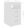 Stylish White Drawer Cabinet - 40x50x76 cm for Smart Storage