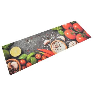 Washable Kitchen Rug 60x180 cm - Vegetable Design | HipoMarket