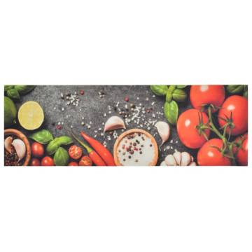 Washable Kitchen Rug 60x180 cm - Vegetable Design | HipoMarket