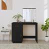 LED Black Dressing Table - Solid Pine 95x50x133.5 cm