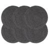 Handmade Dark Grey Jute Placemats - Set of 6 | Hipo Market