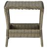 Stylish Brown Garden Table - 45x45 cm Poly Rattan