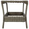 Stylish Brown Garden Table - 45x45 cm Poly Rattan