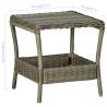 Stylish Brown Garden Table - 45x45 cm Poly Rattan