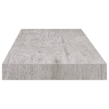 Concrete Grey Floating Wall Shelf - 60x23.5 cm | HipoMarket